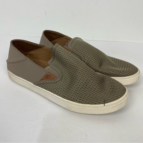 Olukai Pehuea Tan slip on casual shoes flats brown - Picture 1 of 6